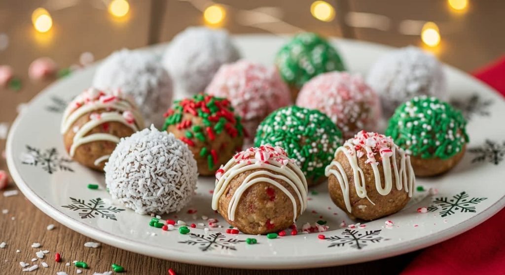 No Bake Christmas Cookie Balls