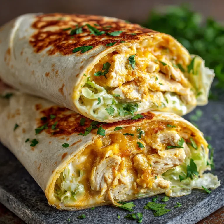 Cheesy Garlic Chicken Wraps