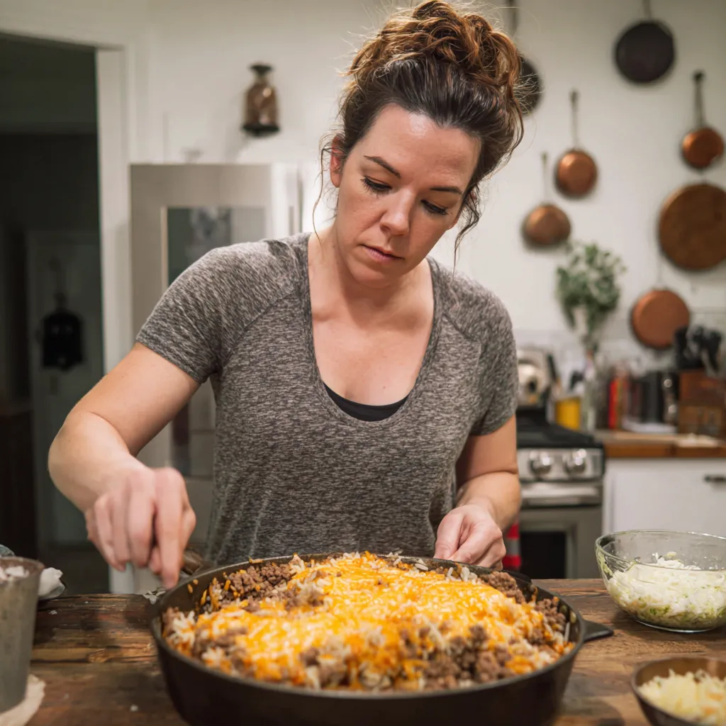 Cheesy Hamburger Rice Casserole