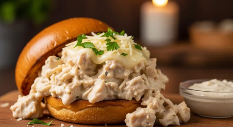 Chicken Alfredo Sloppy Joes