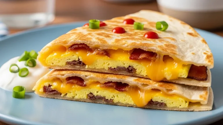 Bacon Egg Cheese Breakfast Quesadillas
