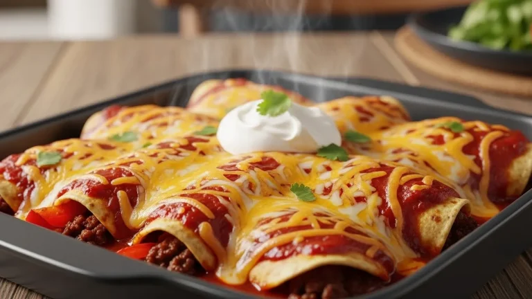 Cheesy Beef Enchiladas
