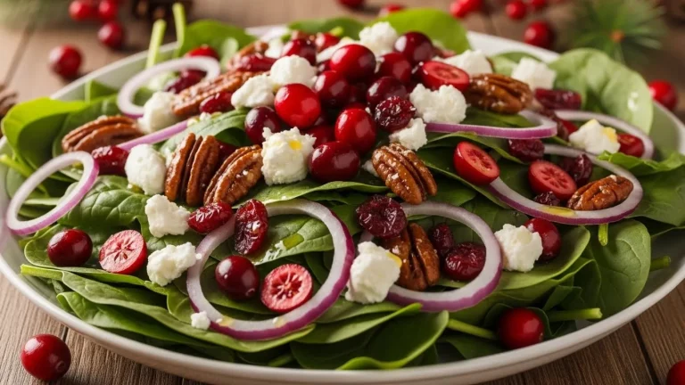 Christmas Cranberry Spinach Salad