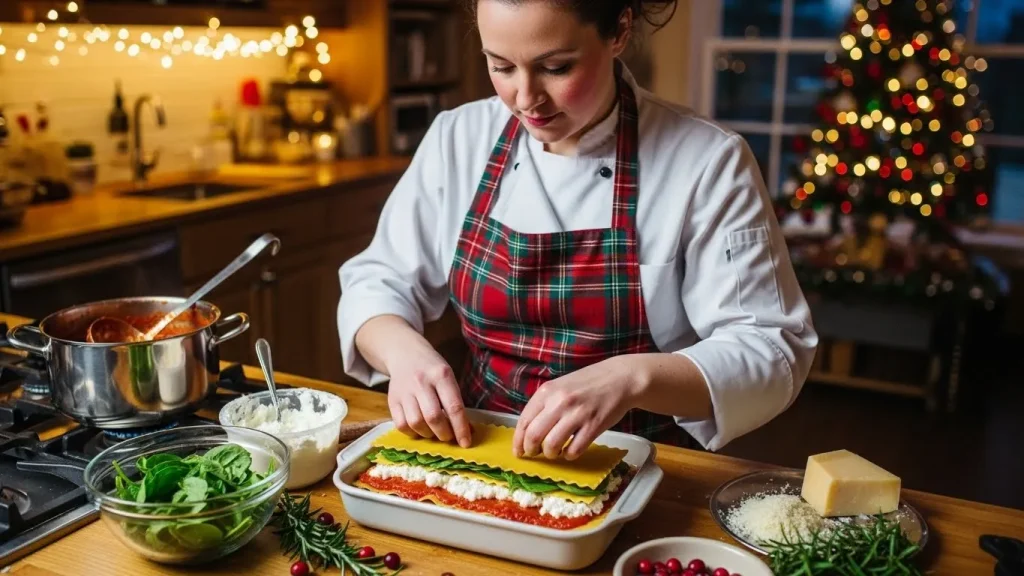 Holiday Christmas Lasagna Recipe