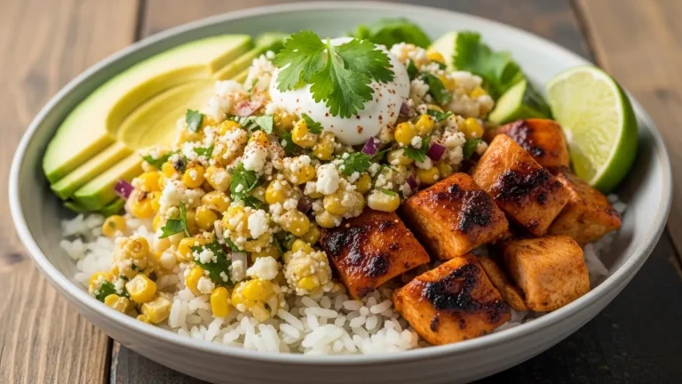 Street Corn Chicken Rice Bowl