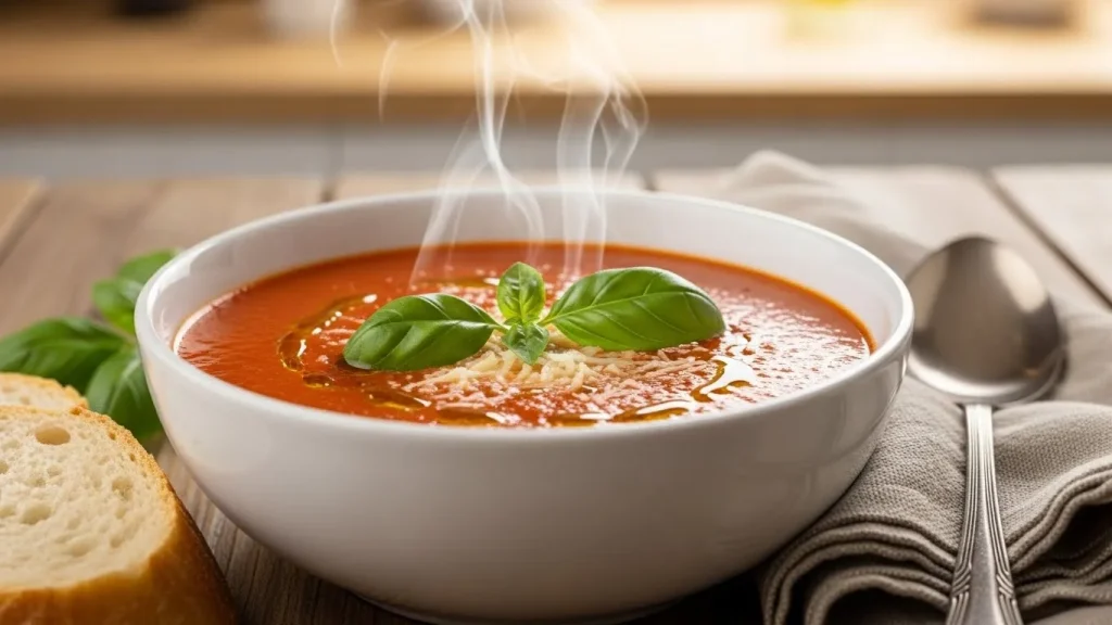Tomato Basil Parmesan Soup