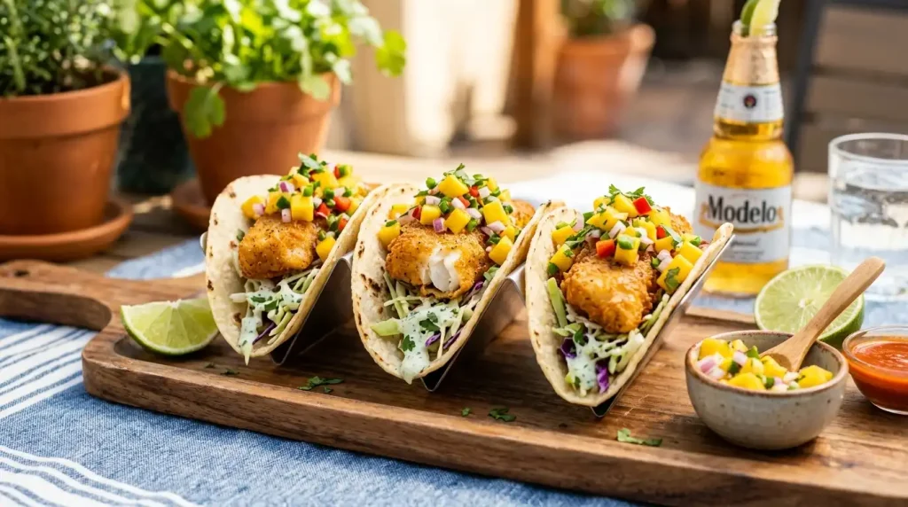 Fish Tacos with Mango Salsa