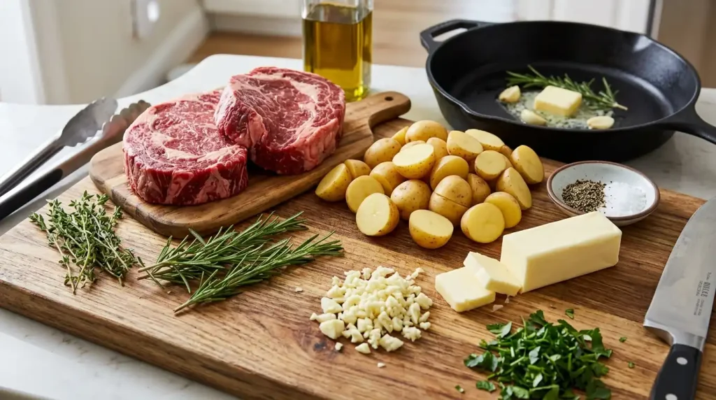 Garlic Butter Steak and Potatoes