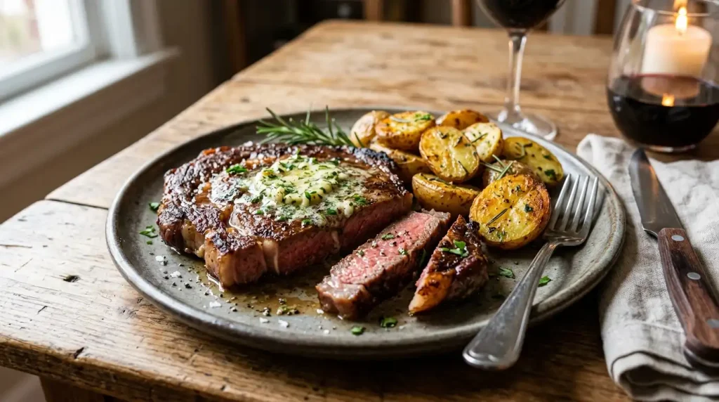Garlic Butter Steak and Potatoes