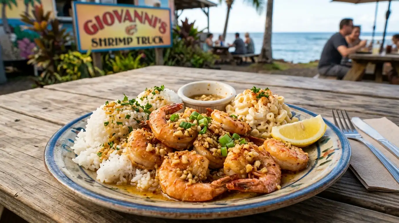 Hawaiian Garlic Shrimp