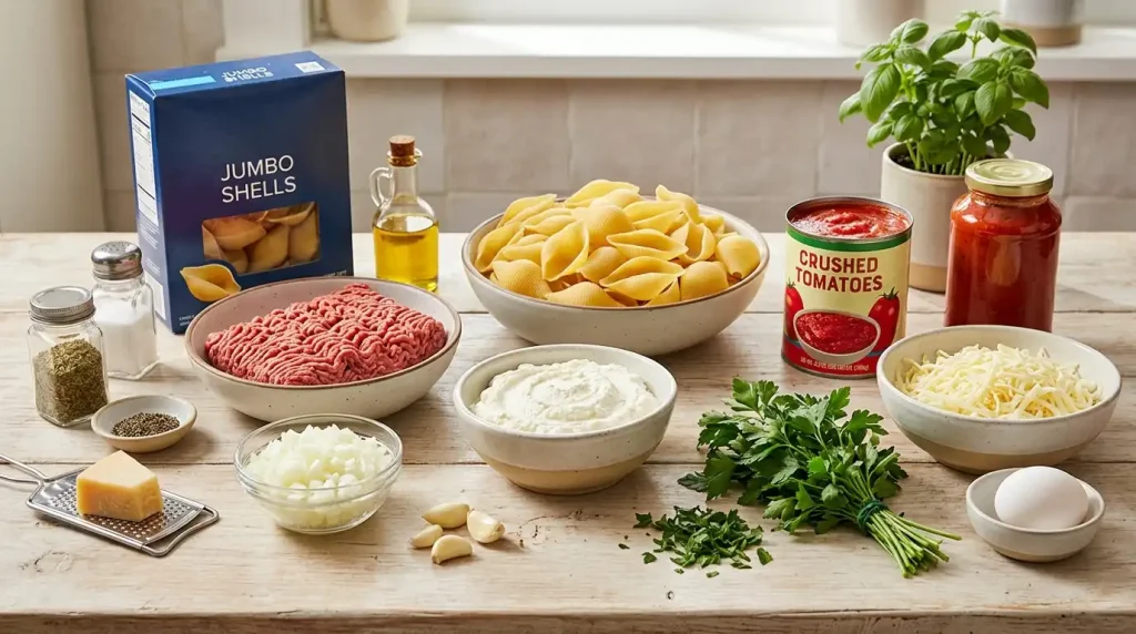 Stuffed Shells with Ground Beef