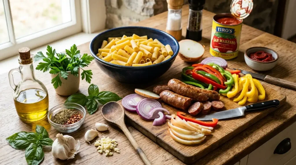 Sausage and Peppers Pasta