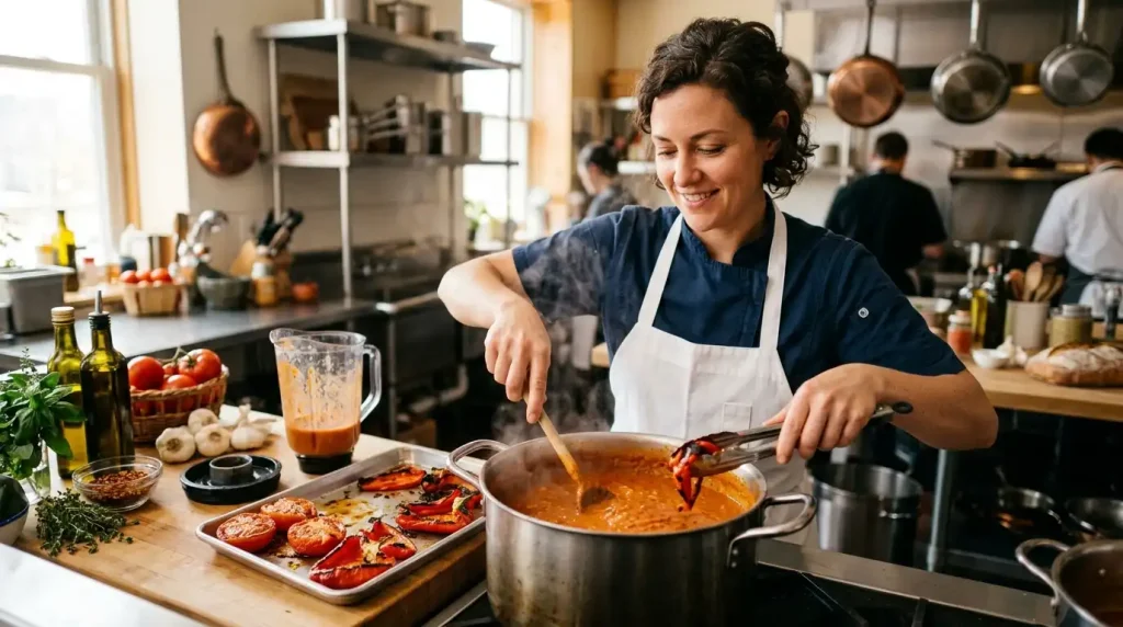 Roasted Red Pepper and Tomato Soup
