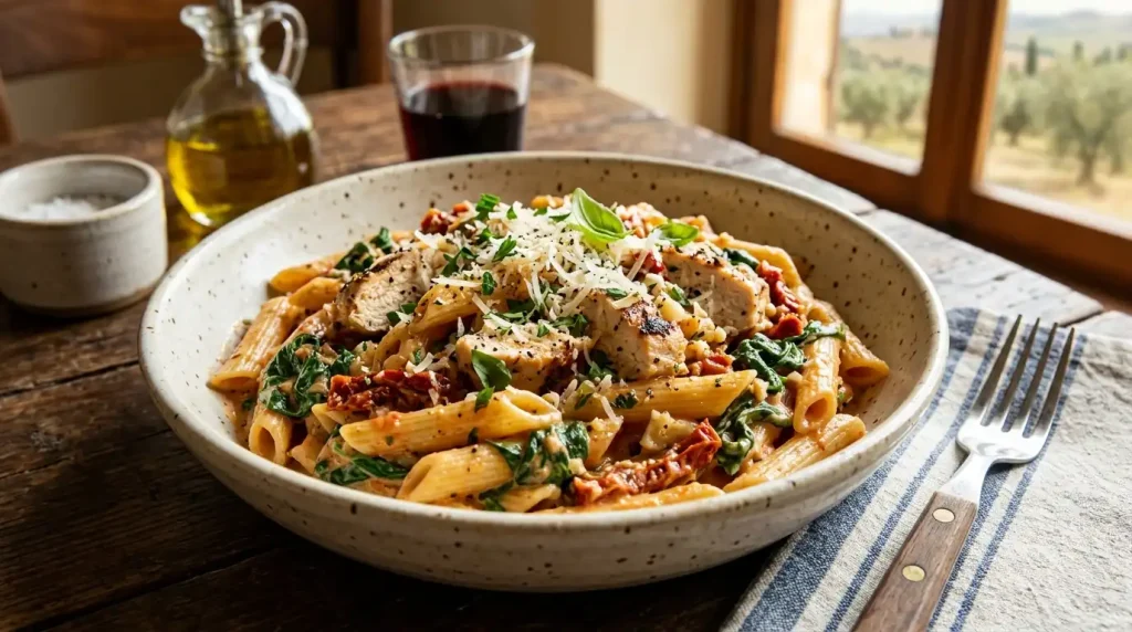 Tuscan Chicken Pasta 