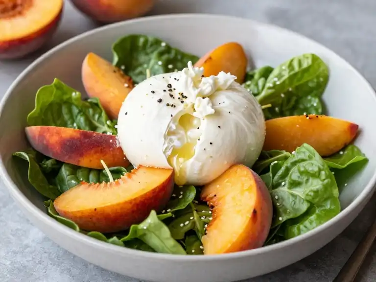 Peach Burrata Salad
