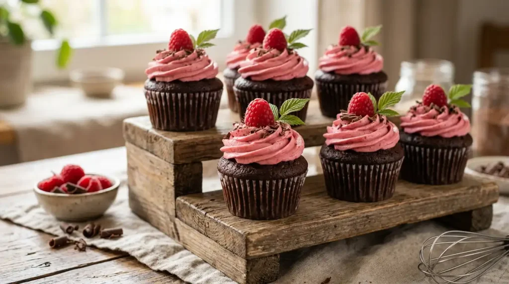 Chocolate Raspberry Cupcakes 