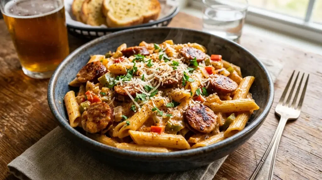 Creamy Cajun Sausage Pasta