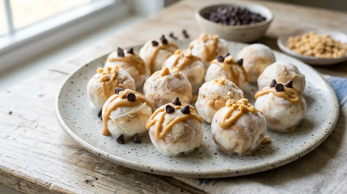 Frozen Greek Yogurt Peanut Butter Bites