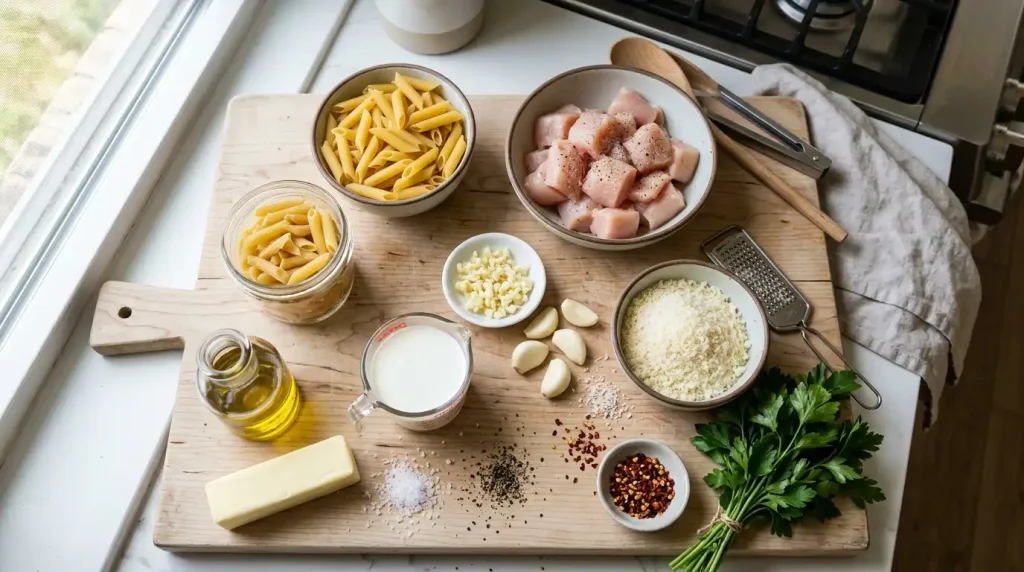 Garlic Parmesan Chicken Pasta