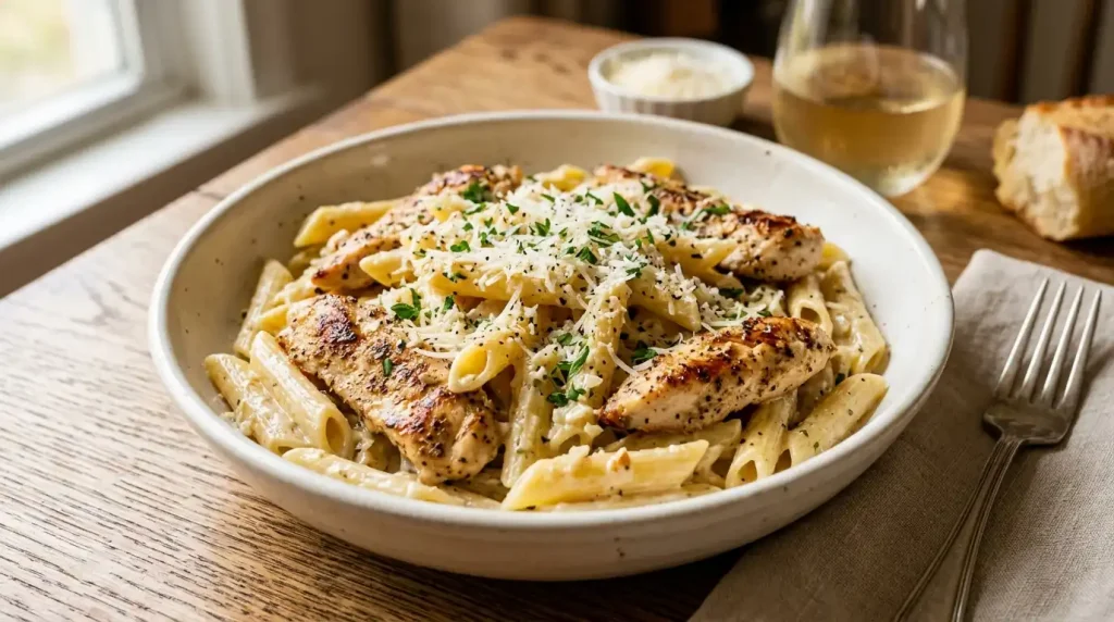 Garlic Parmesan Chicken Pasta