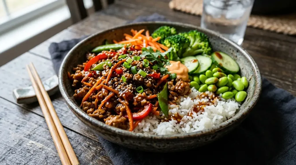 Ground Turkey Teriyaki Bowl 