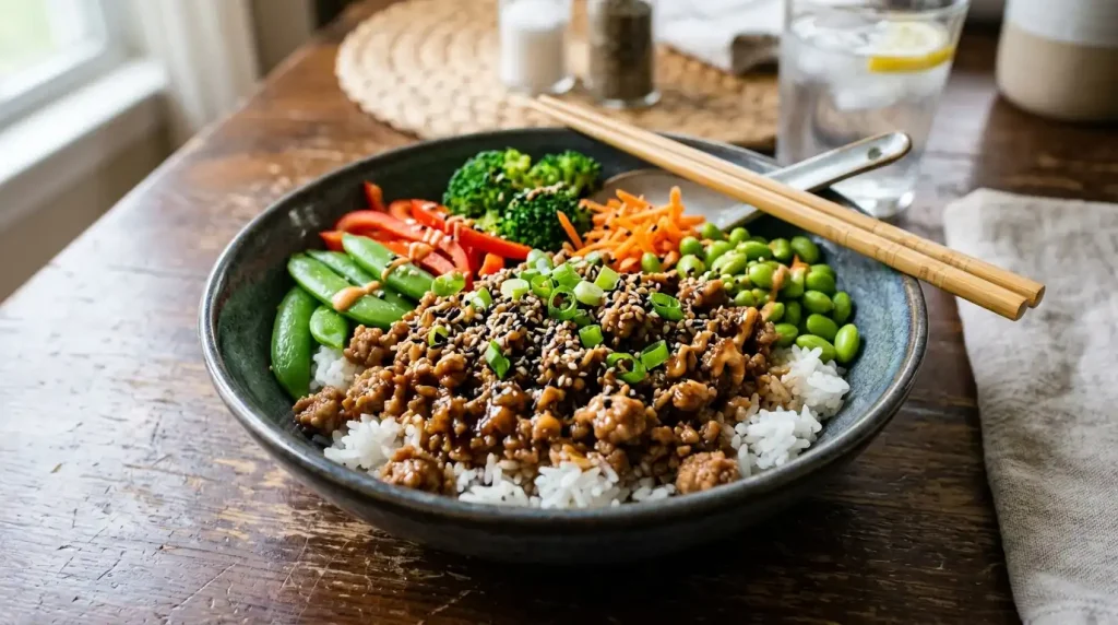 Ground Turkey Teriyaki Bowl 