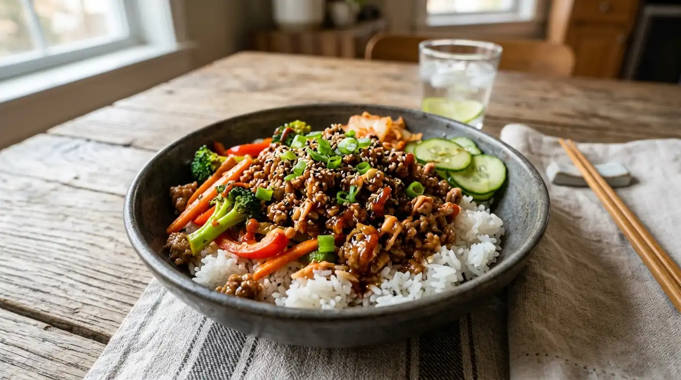 Ground Turkey Teriyaki Bowl