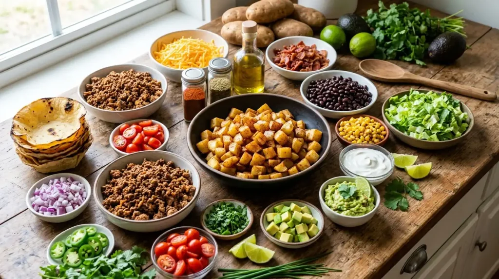 Loaded Potato Taco Bowl