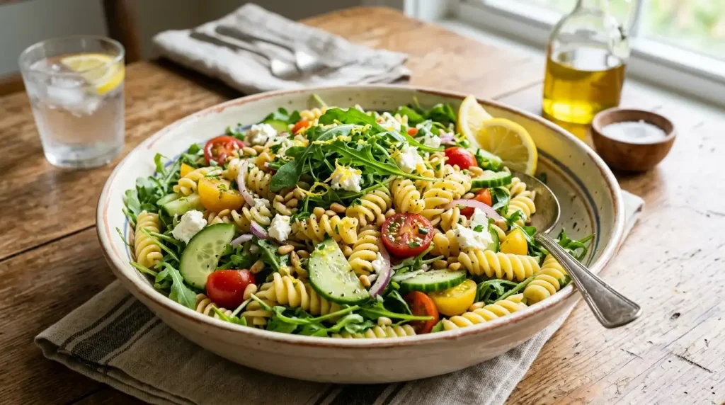 Lemon Arugula Pasta Salad