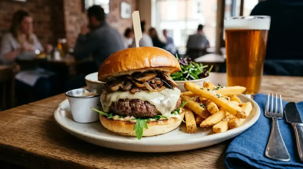 Mushroom Swiss Burger 