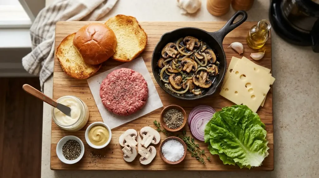 Mushroom Swiss Burger 