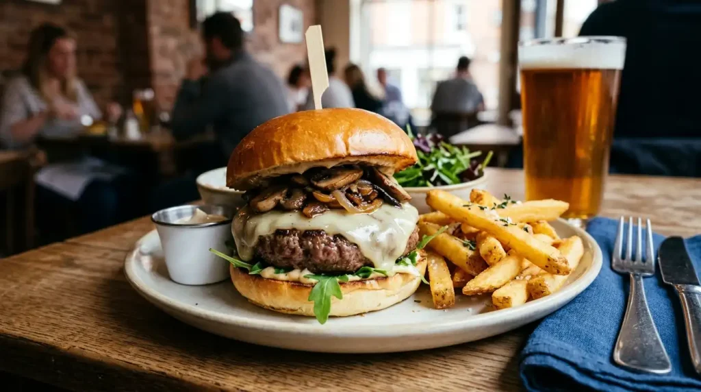 Mushroom Swiss Burger 