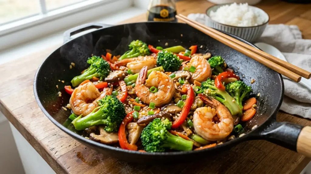 Shrimp and Broccoli Stir Fry